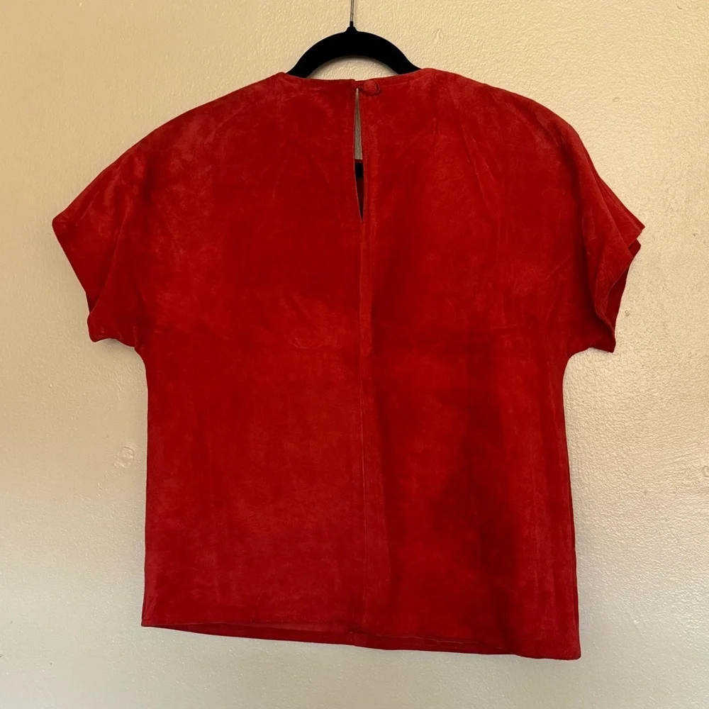 Cedars Red Suede T-Shirt - Picture 4 of 5